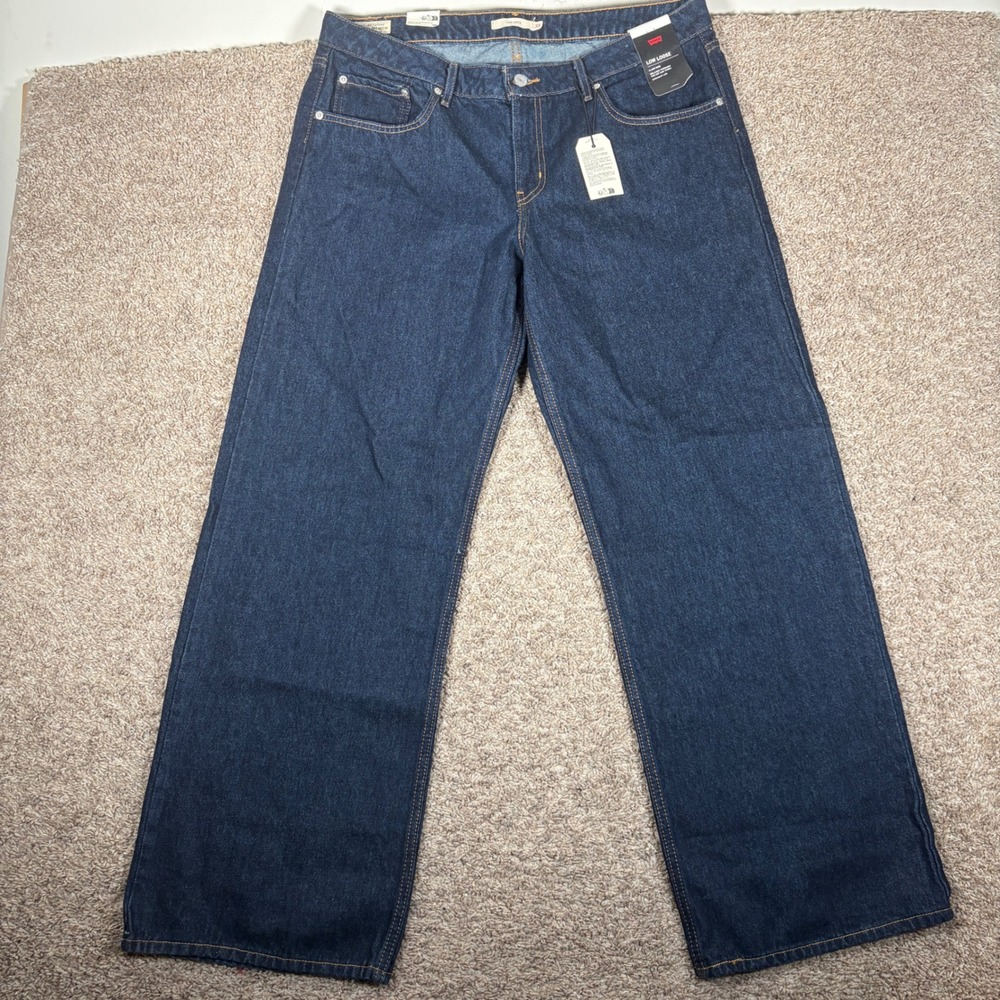 Levis Premium Low Loose Jeans Womens 33x32 (Fits 38x32) Baggy Straight Leg